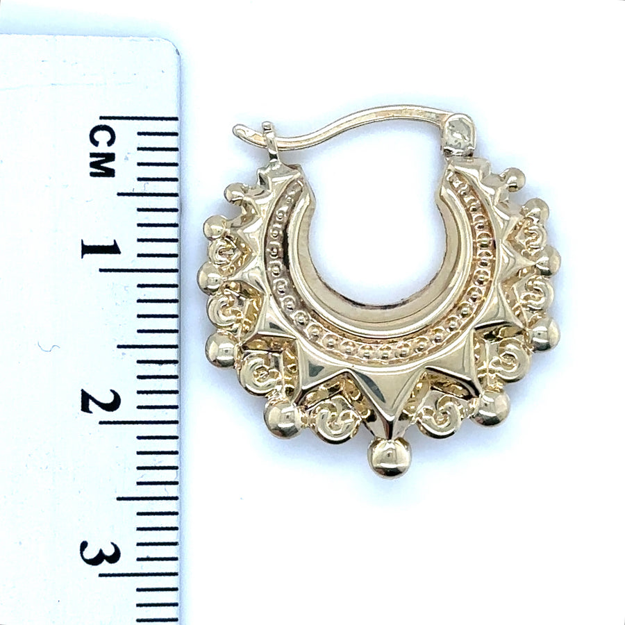 9ct Yellow Gold Creoles Hoop Earrings