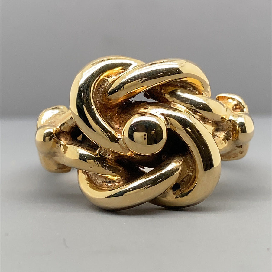 Gold knot sale ring mens