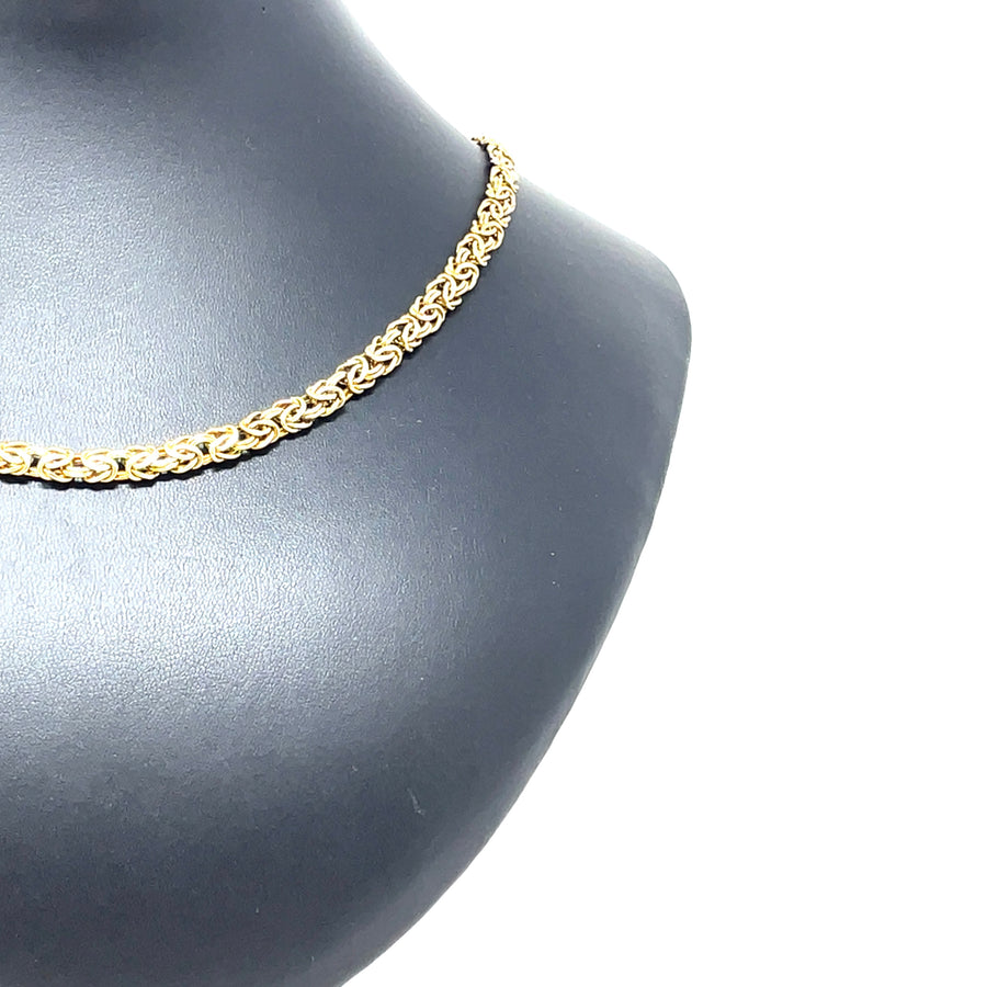 9ct Yellow Gold Byzantine Chain (20")