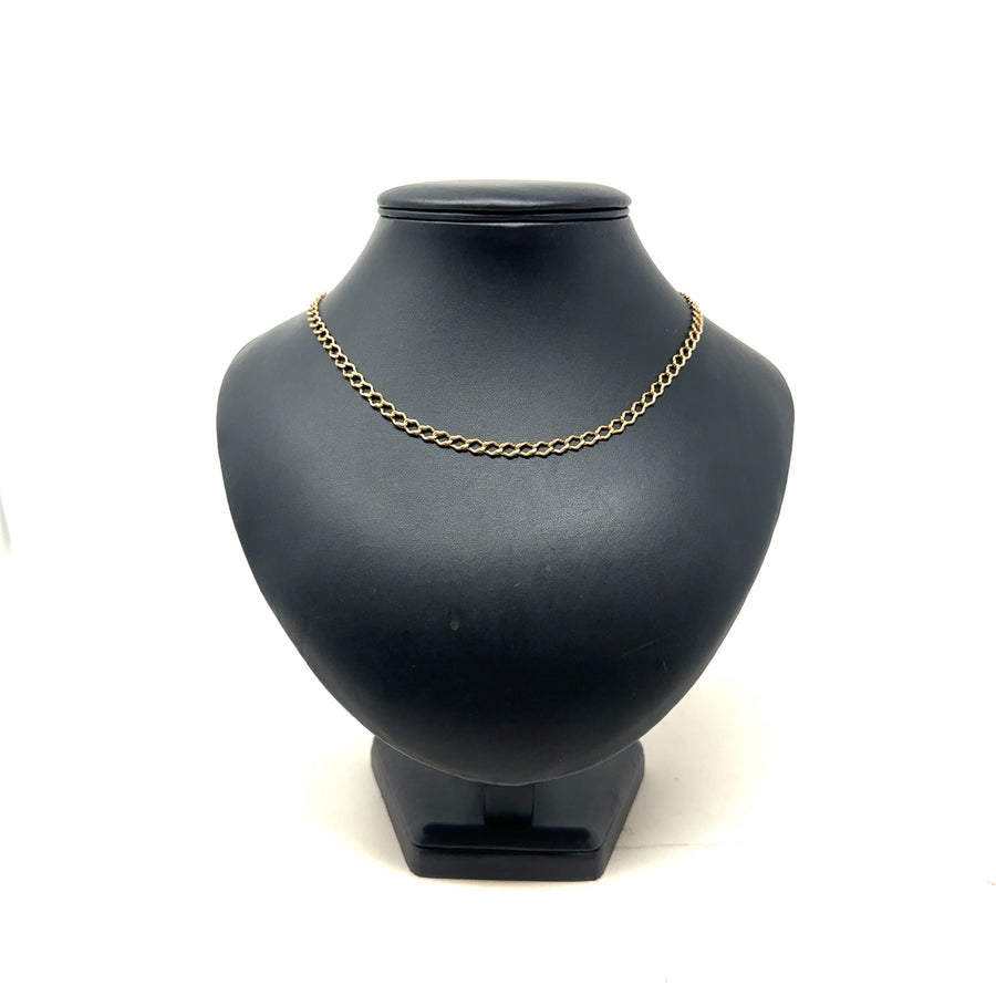 9ct Yellow Gold Loose Curb Chain (16")