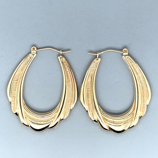 9ct Yellow Gold Creoles Hoop Earrings