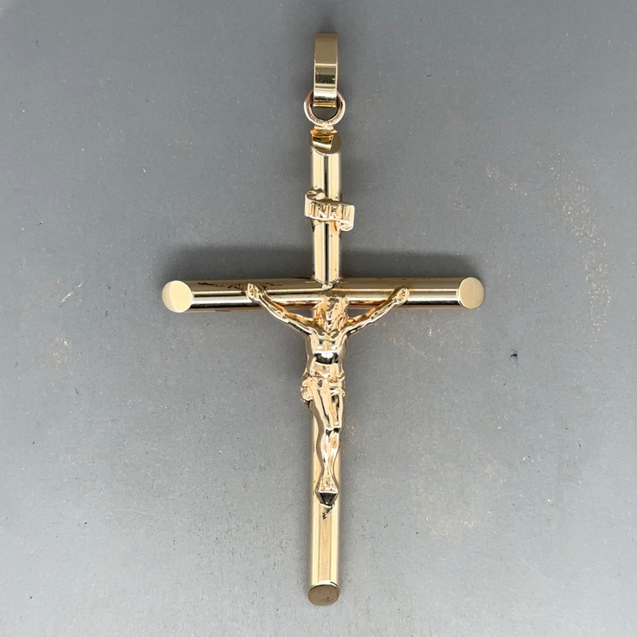 9ct Yellow Gold Crucifix Pendant