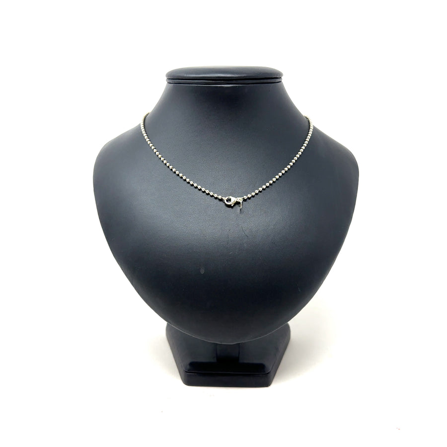Sterling Silver Tiffany and Co Heart and Bead Chain (36")