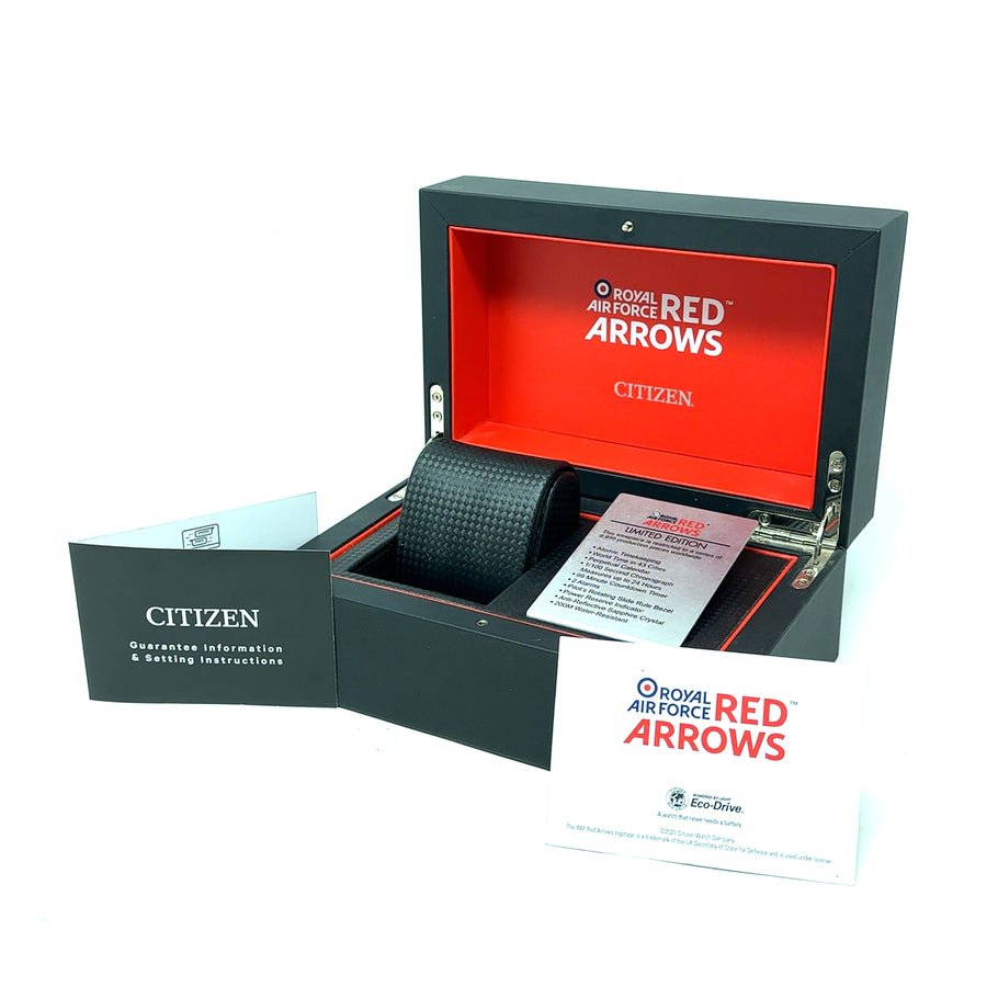 Pre-Owned Stainless Steel and Titanium Limited Edition Royal Air Force Red Arrows Skyhawk Citizen Watch (Gents)
