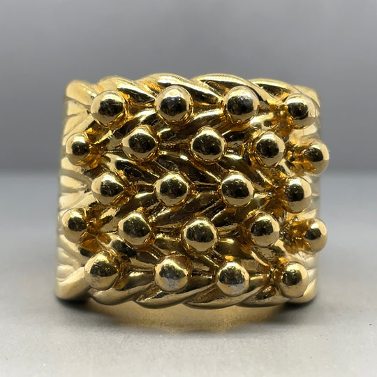 14ct Gold Plated Sterling Silver Keeper Ring - Size Y