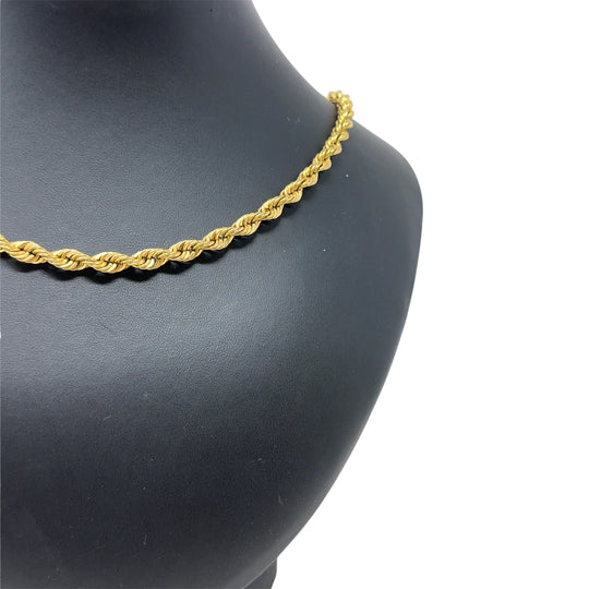 9ct Yellow Gold Twist Chain (22")
