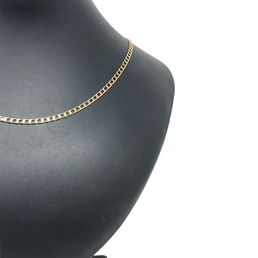 9ct Yellow Gold Curb Chain (18")