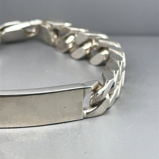 Sterling Silver ID Curb Bracelet