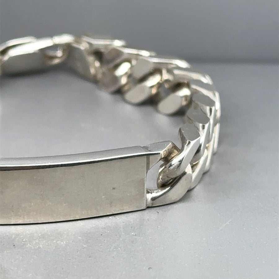 Sterling Silver ID Curb Bracelet