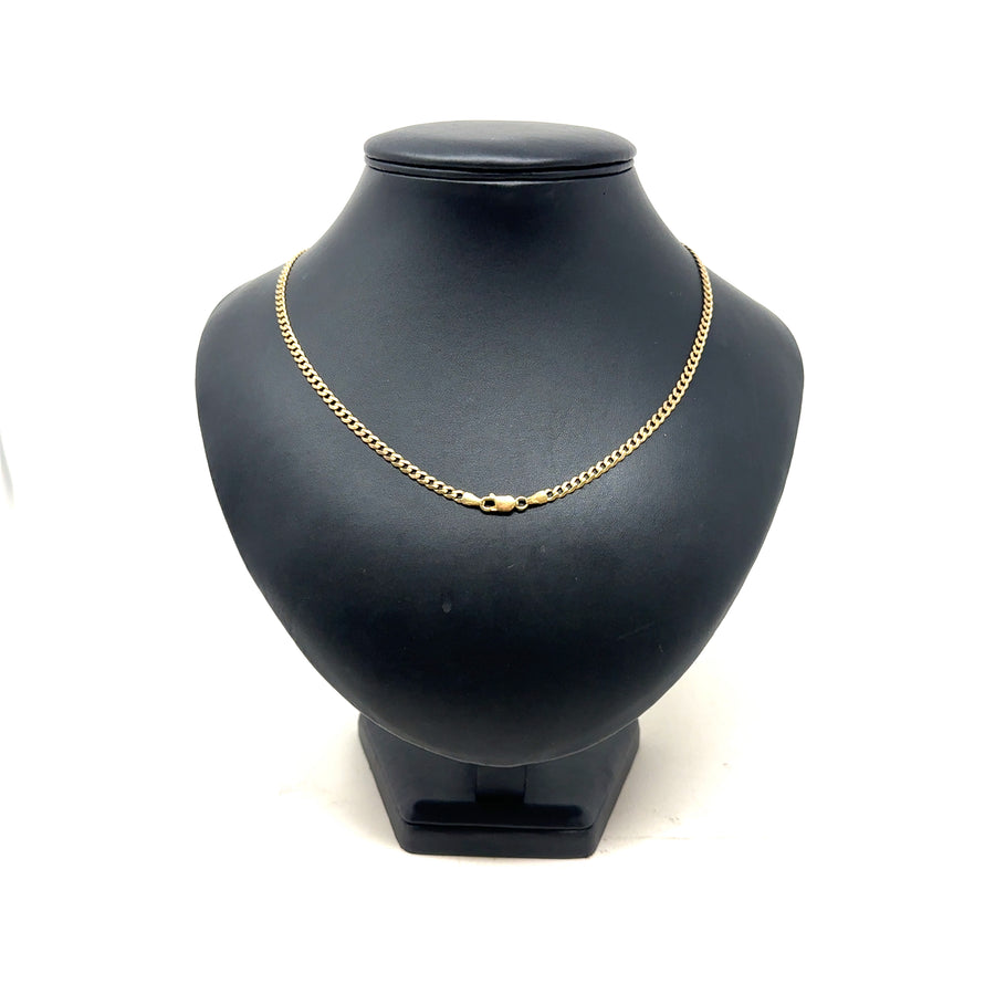 9ct Yellow Gold Curb Chain (19")