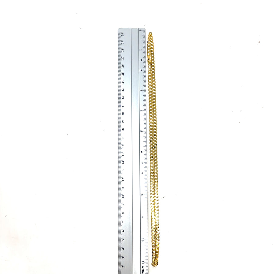 9ct Yellow Gold Curb Chain (22")