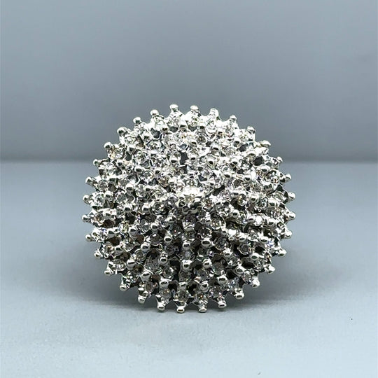9ct Yellow Gold Diamond Dome Ring (c. 0.50 - 0.55ct) -  Size Q