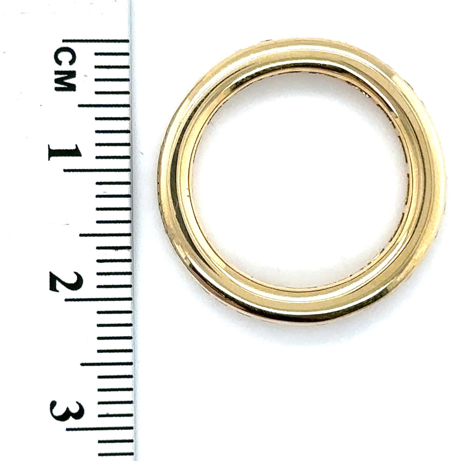 18ct Yellow Gold Diamond Full Eternity Ring (c. 0.85ct) - Size L 1/2