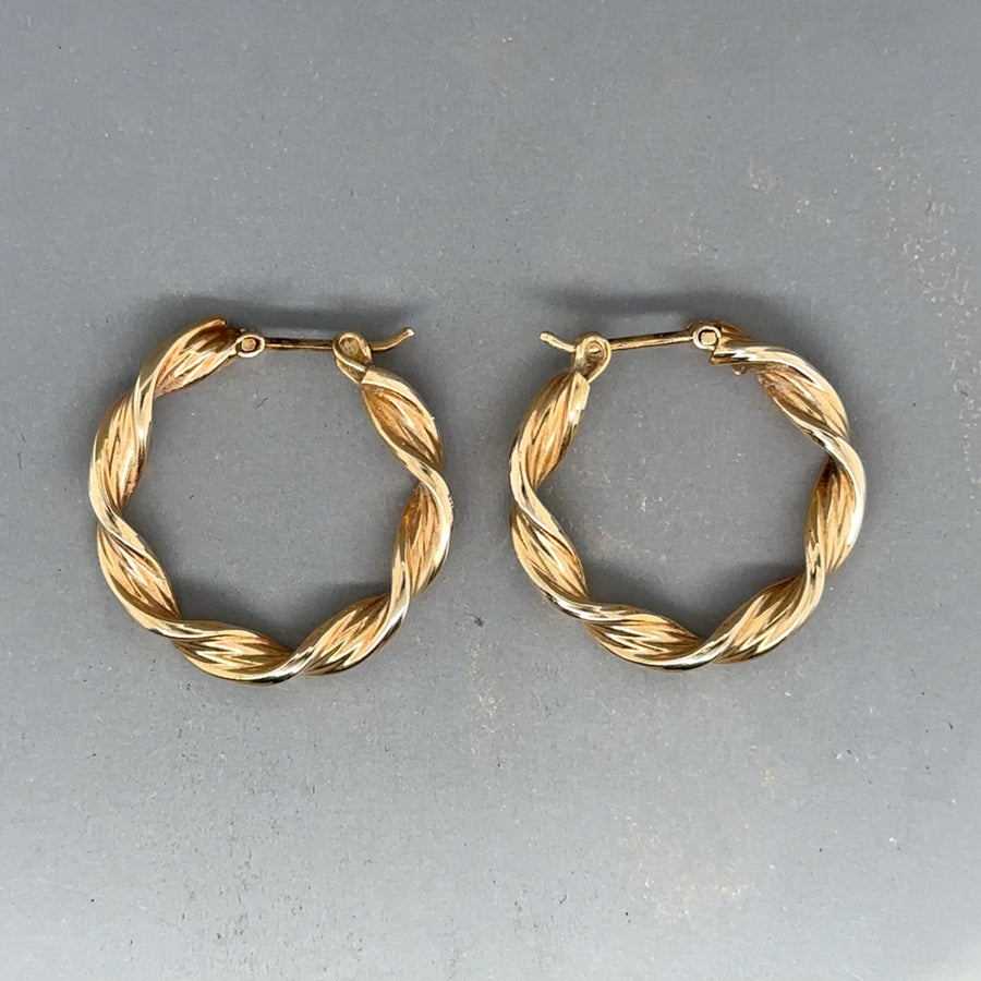 9ct Yellow Gold Hoop Earrings