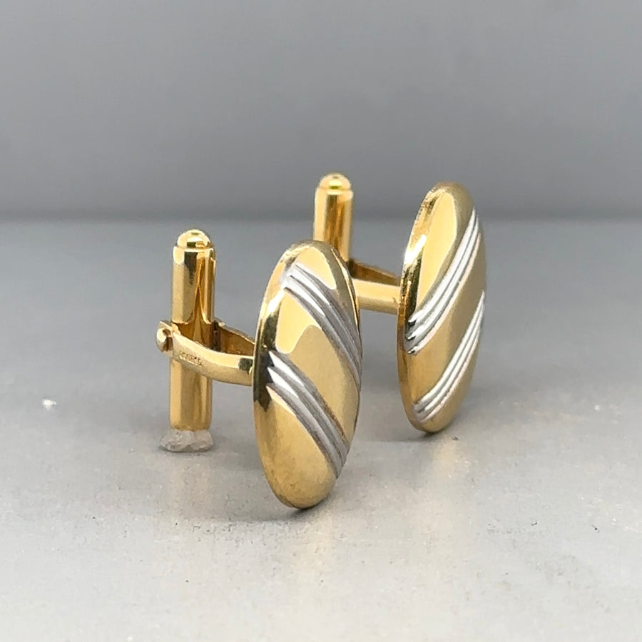 9ct Bi-Colour Cufflinks