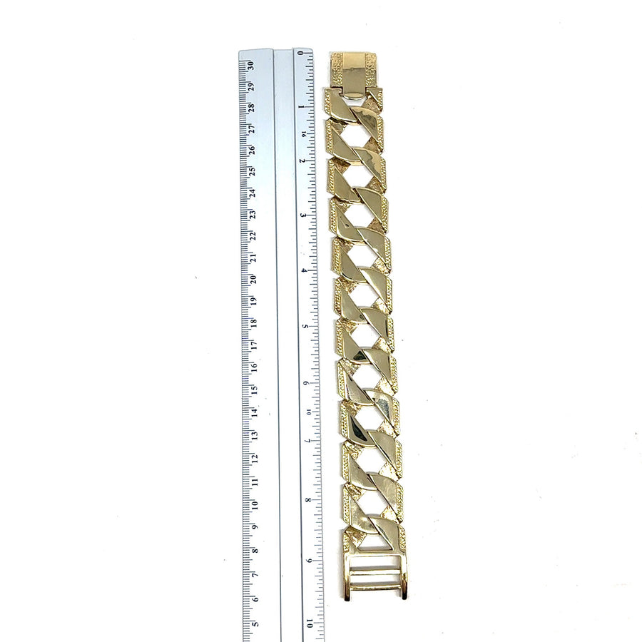 9ct Yellow Gold Heavy Curb Bracelet