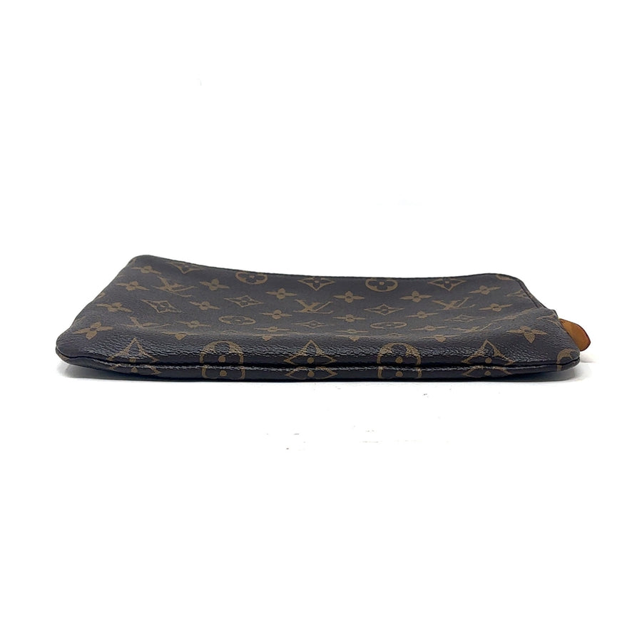 Pre-Owned Leather and Canvas Louis Vuitton Monogram Clutch Bag