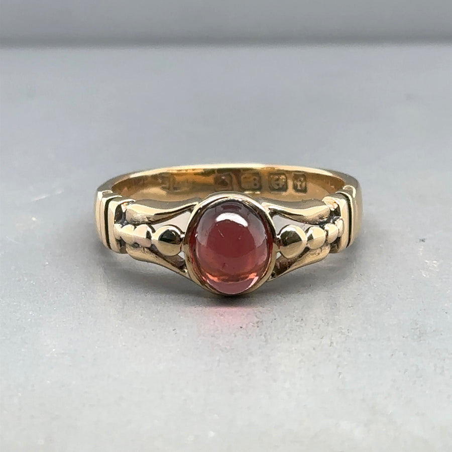 18ct Yellow Gold Tourmaline Ring - Size T 1/2