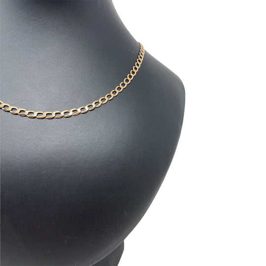 9ct Yellow Gold Curb Chain (18")
