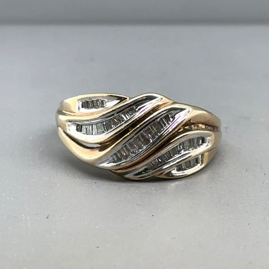 14ct Yellow Gold Diamond Set Ring (c. 0.85ct) - Size N