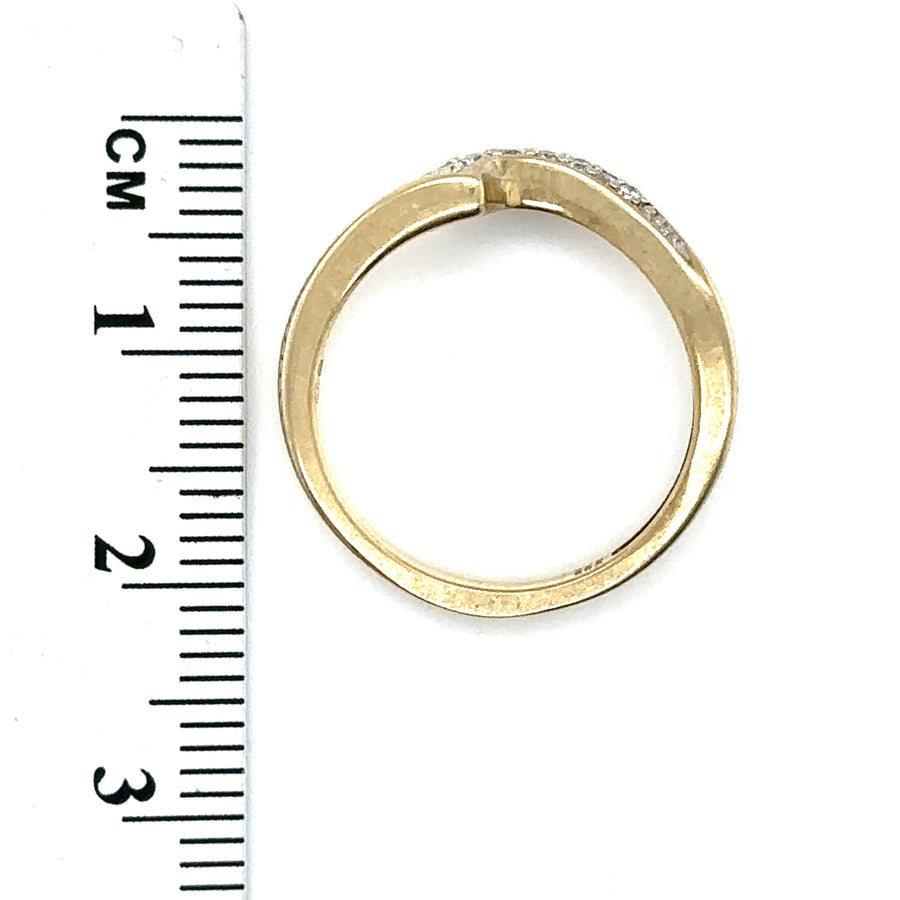 9ct Yellow Gold Diamond Set Ring Set (c. 0.50ct) - Size J 1/2