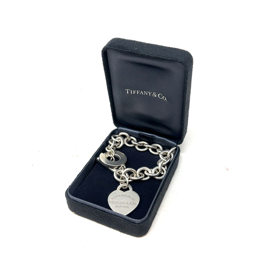 Sterling Silver Tiffany & Co Toggle Heart Bracelet
