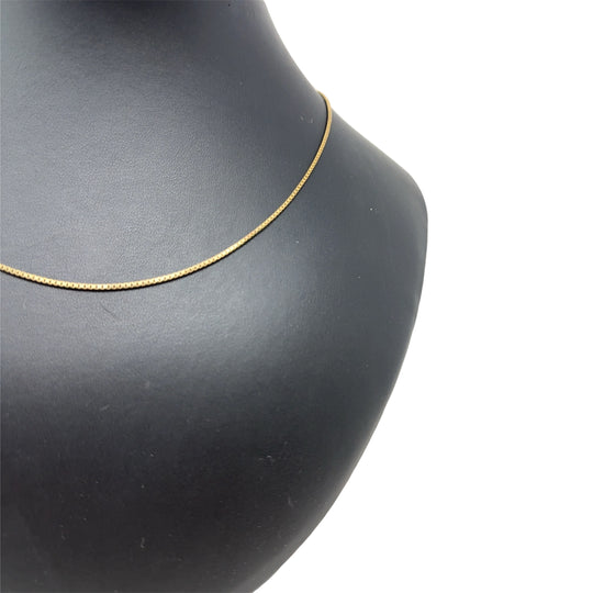 9ct Yellow Gold Fine Box Chain (18")