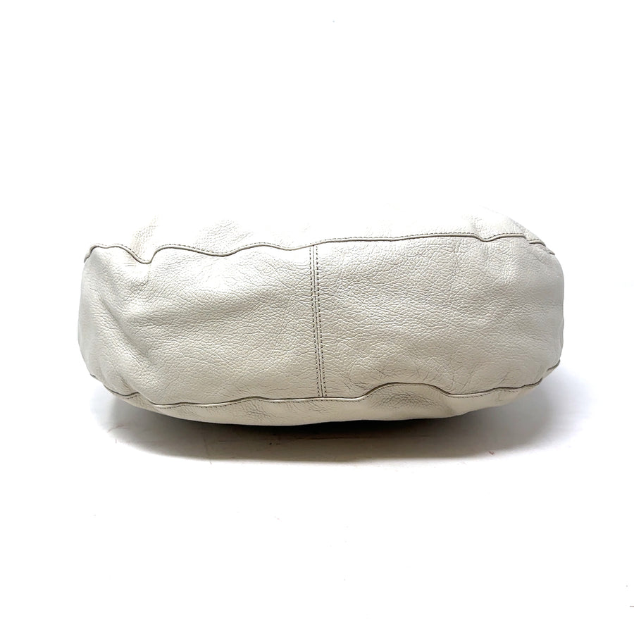 Pre-Owned Cream leather Mulberry Hobo Plaited Shoulder Bag