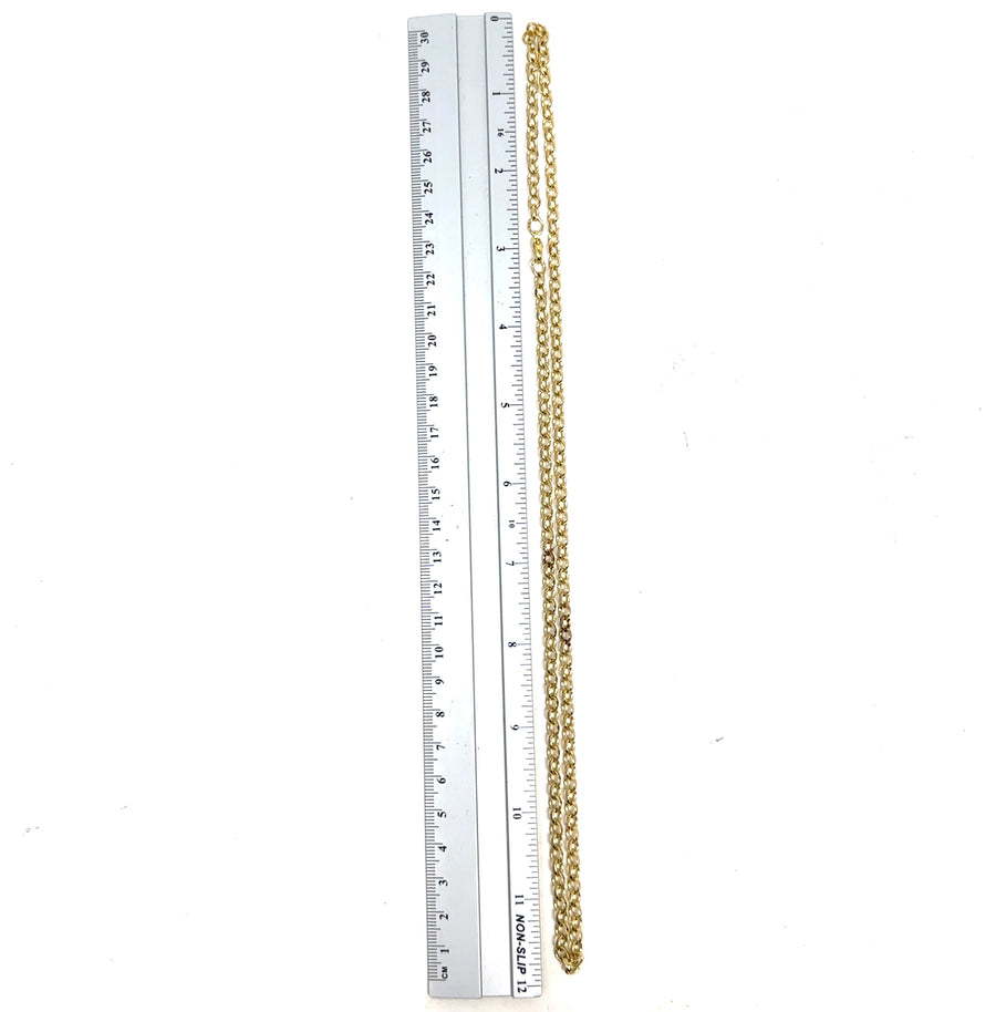 9ct Yellow Gold Diamond Cut Belcher Chain (24")