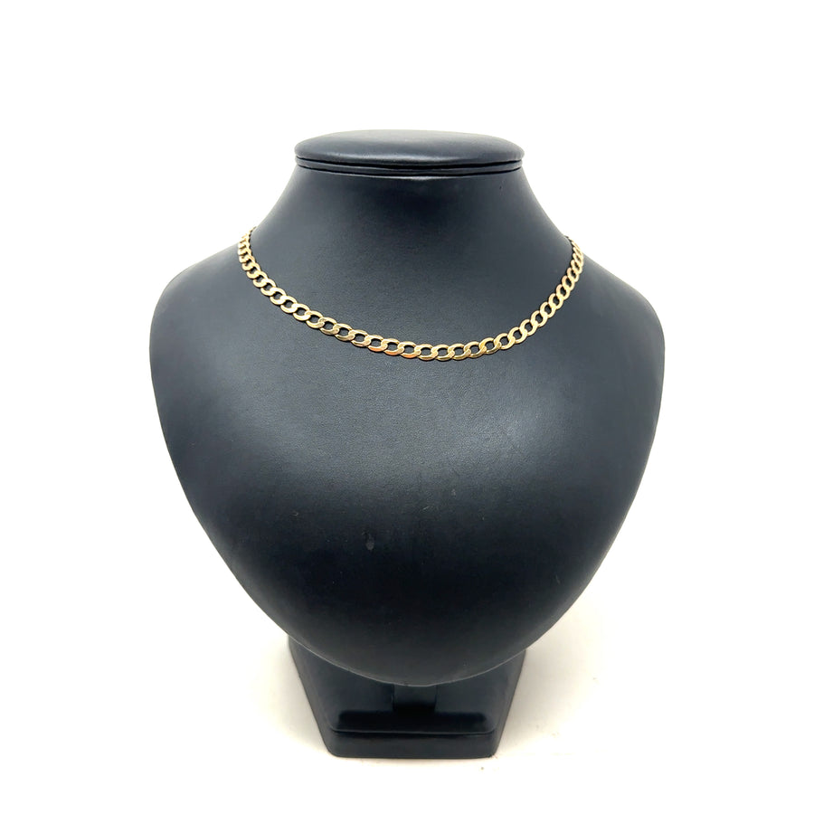 9ct Yellow Gold Curb Chain (17")