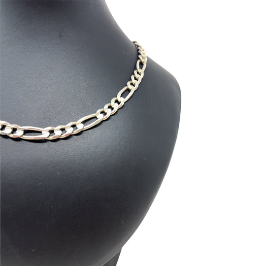 Sterling Silver Figaro Chain (24")