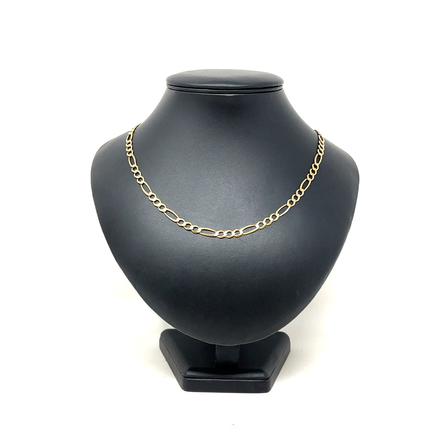 9ct Yellow Gold Figaro Chain (24")