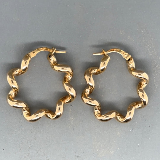 9ct Yellow Gold Hoop Earrings