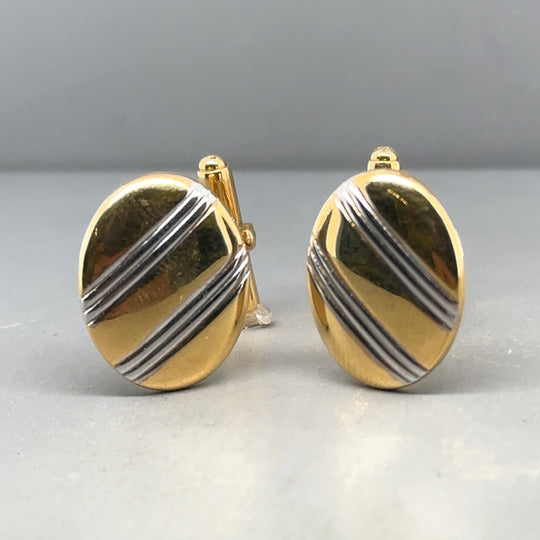 9ct Bi-Colour Cufflinks
