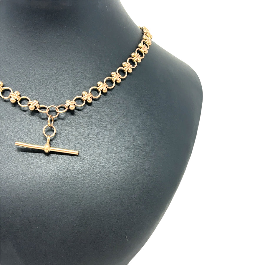 9ct Rose Gold Albert Chain (20")