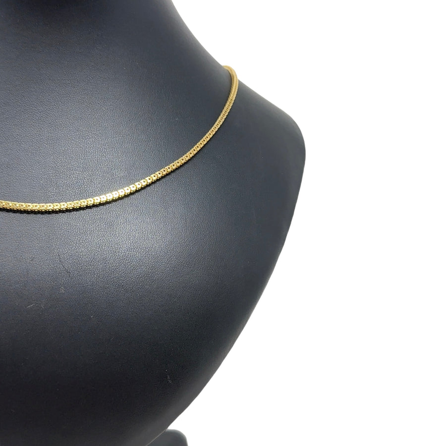 9ct Yellow Gold Star Patterned Box Chain (18")
