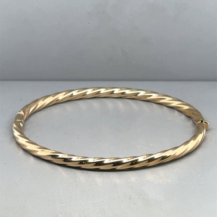 9ct Yellow Gold Twist Bangle NEW!