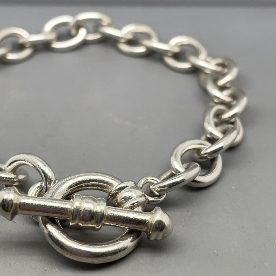 Sterling Silver T-Bar Bracelet