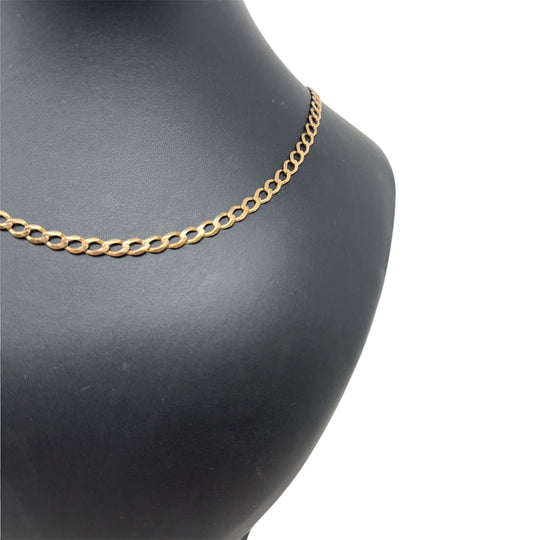 9ct Yellow Gold Curb Chain (21")