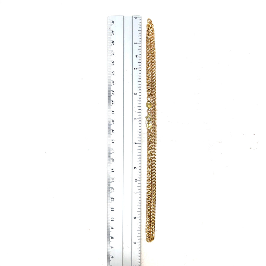 9ct Yellow Gold Double Curb Chain (18")