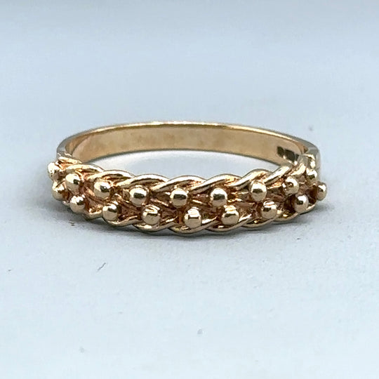 9ct Yellow Gold Keeper Ring - Size O