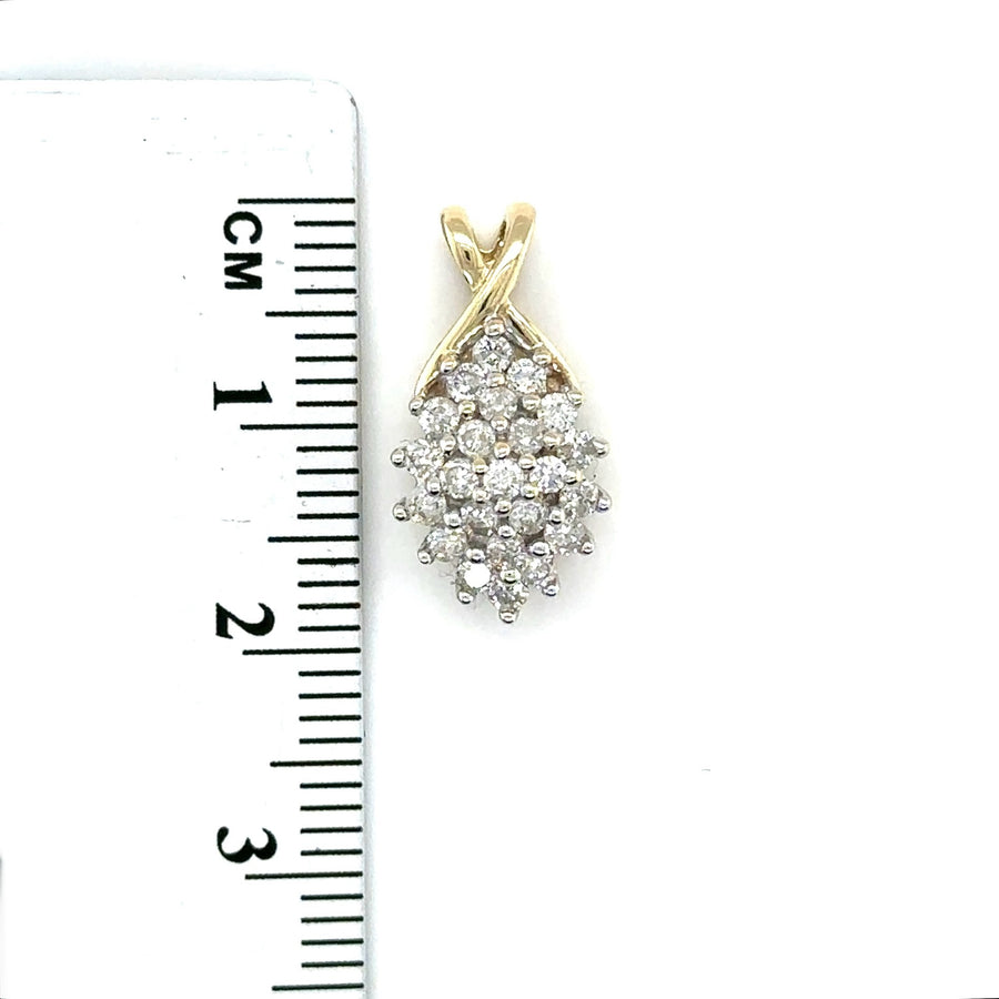 9ct Yellow Gold Diamond Pendant (c. 0.45ct)