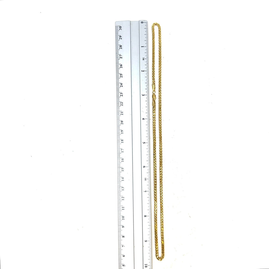 9ct Yellow Gold Wheat Link Chain (20")