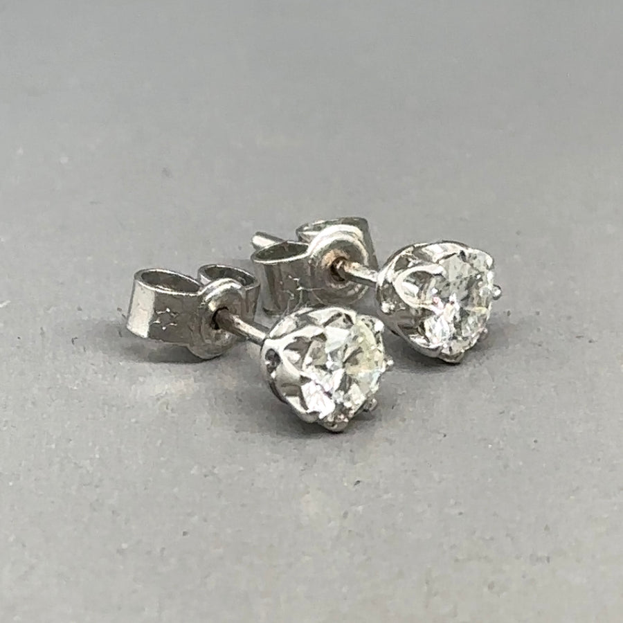 18ct White Gold Diamond Stud Earrings (c. 0.70ct)