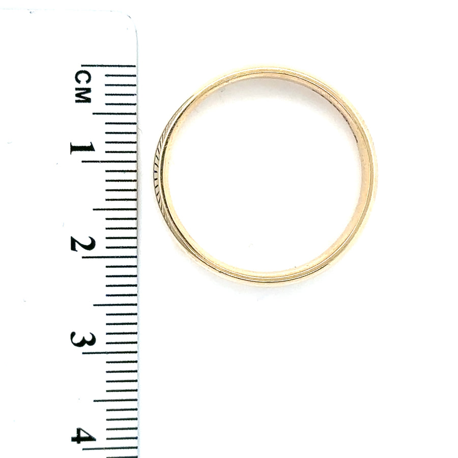9ct Yellow Gold Plain Band Ring - Size U 1/2