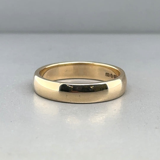9ct Yellow Gold Band Ring - Size N