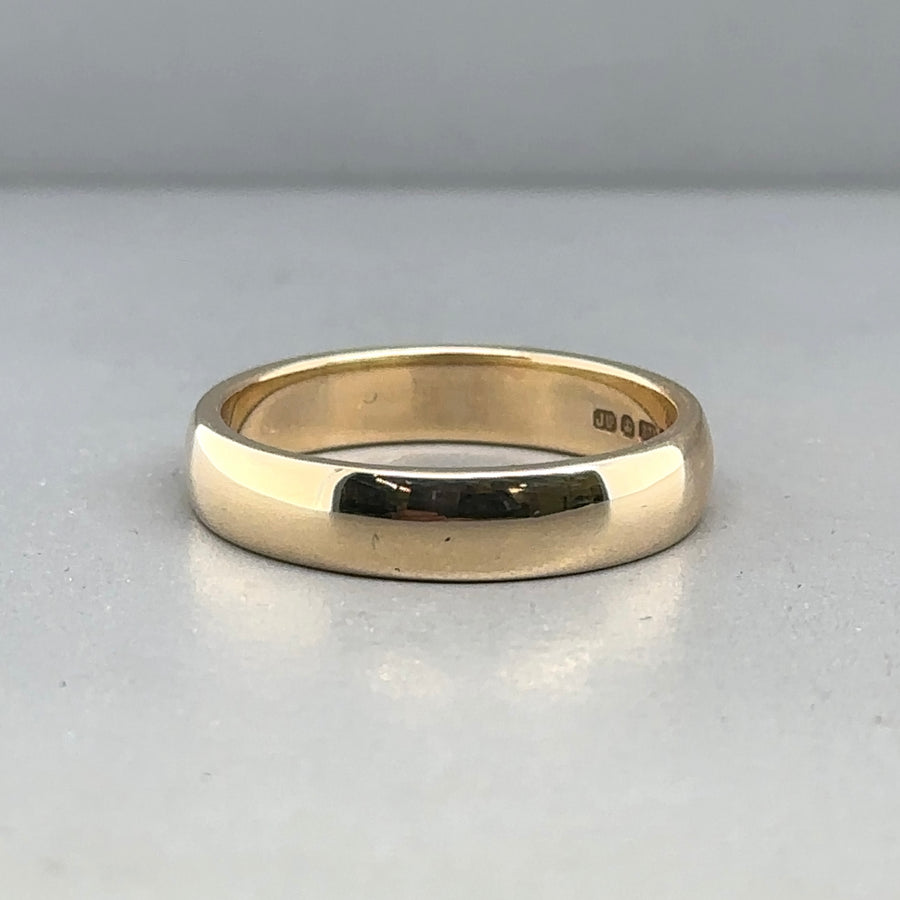 9ct Yellow Gold Band Ring - Size N