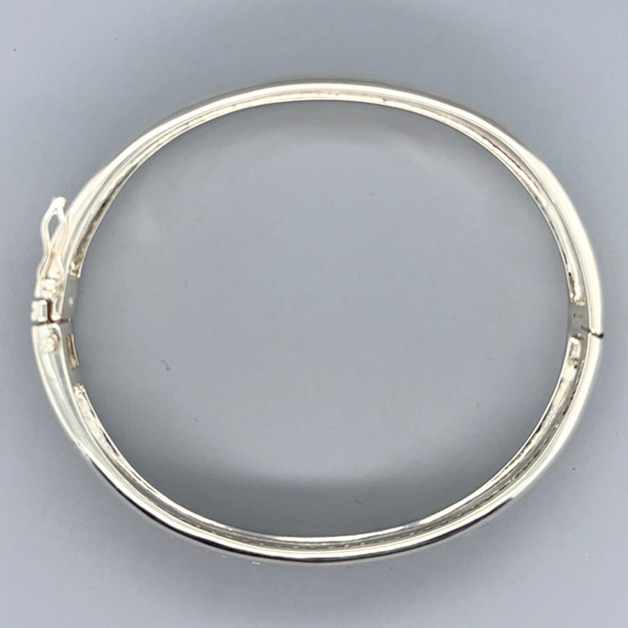 Sterling Silver Cubic Zirconia Set Bangle