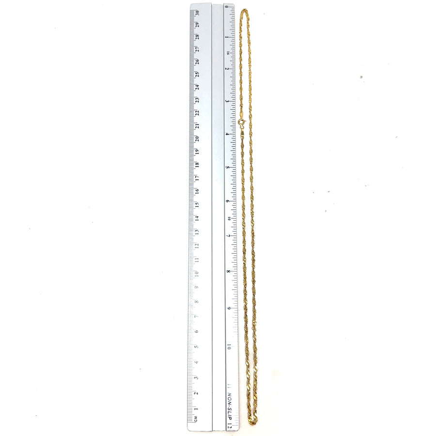9ct Yellow Gold Twist Chain (24")