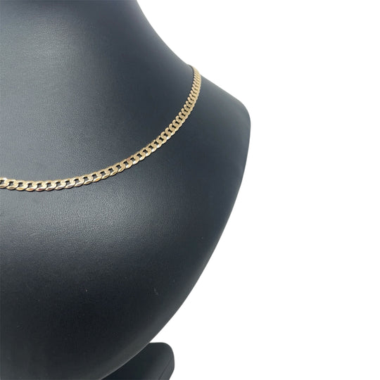 9ct Yellow Gold Curb Chain (18")